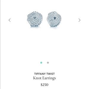 Sterling silver tiffany’s knot earrings like new!
